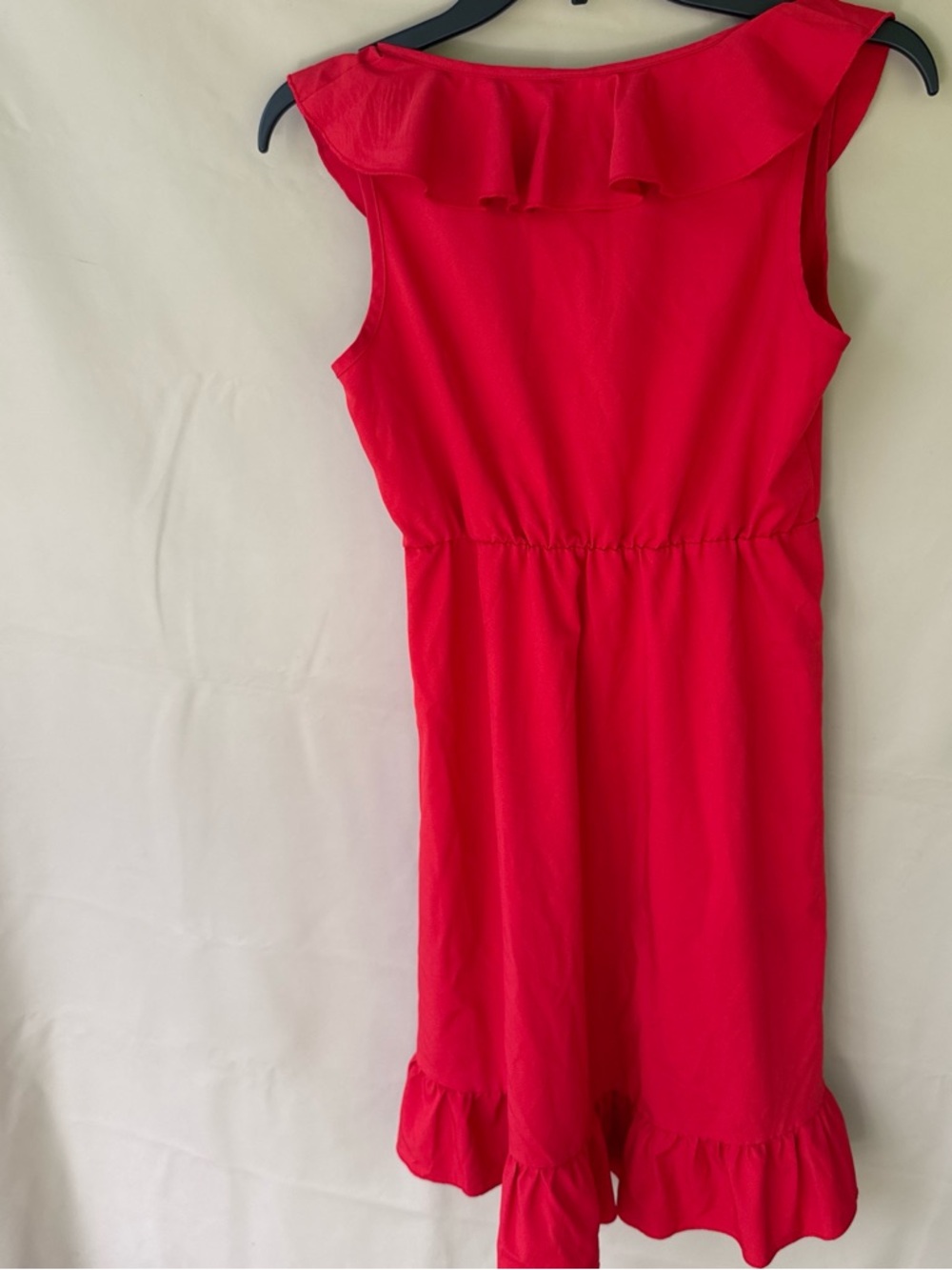 SHEIN Red Ruffle Wrap Mini Dress - Picture 2 of 6